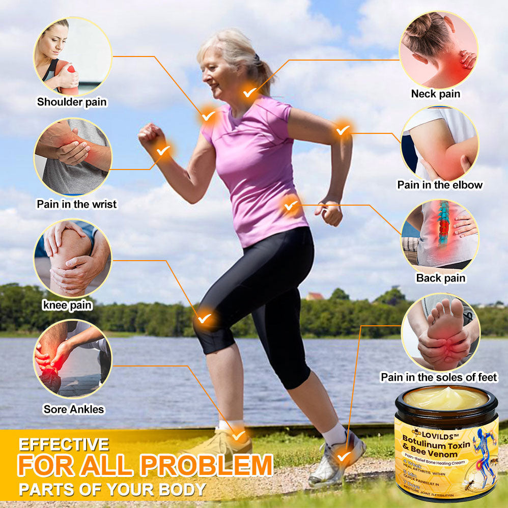 LOVILDS™ Botulinum Toxin & Bee Venom Pain-Relief Bone Healing Cream (7️⃣Day Quick Results)